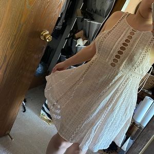 Beige and white lace Free People size 12 dress